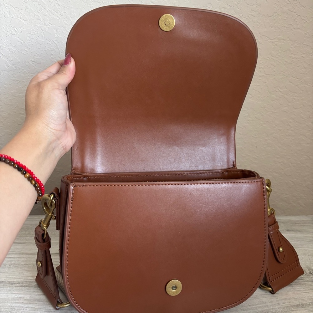 Zara  Crossbody Flap Bag Removable And Adjustable Straps Brown - Picture 6 of 8